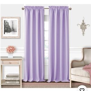 Elrene Adaline One Rod Pocket Window Curtain Panel 52" x 84" Lavender